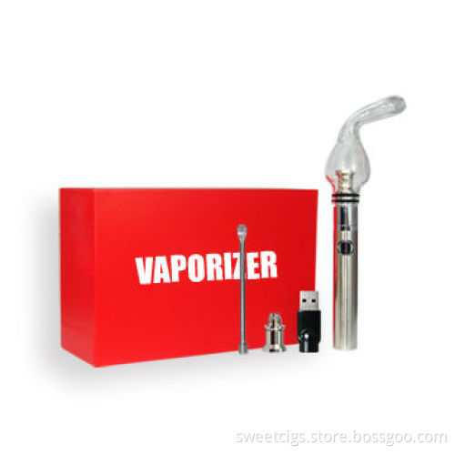 Glass globe dry herb vaporizer with evod battery